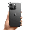 3MK Lens Pro Full Cover Proteção de lentes de câmara em vidro temperado para iPhone 14 Pro / 14 Pro Max com moldura de alumínio e moldura de montagem (1 unid., Preto)