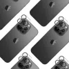 3MK Lens Pro Full Cover Proteção de lentes de câmara em vidro temperado para iPhone 14 Pro / 14 Pro Max com moldura de alumínio e moldura de montagem (1 unid., Preto)