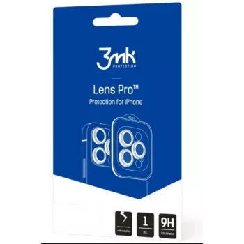 3MK Lens Protection Pro para iPhone 12 Pro Max - protetor de lente da câmara em vidro temperado (preto)