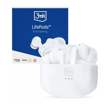 3MK LifePods Protection Bluetooth 5.3 tecnologia ANC branco