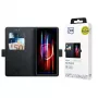 Capa com carteira 3MK para Oppo Reno10 5G, preto