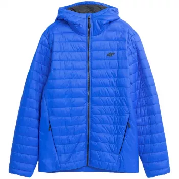 Casaco de penas 4F M240 para homem azul-cobalto 4FAW23TDJAM240