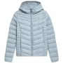 Casaco de penas de mulher 4F F095 azul-claro 4FSS23TDJAF095 tamanho 34 S