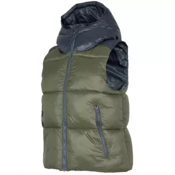 Casaco acolchoado sem mangas 4F para mulher caqui H4Z22 KUDP004 43S tamanho M