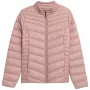 Casaco acolchoado 4F mulher rosa-claro H4Z21 KUDP002 56S