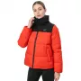 4F casaco acolchoado mulher H4Z22 KUDP014 vermelho casaco de inverno com capuz e penas sintéticas