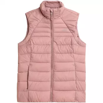 Colete acolchoado 4F mulher rosa claro H4Z21 KUDP001 56S tamanho S