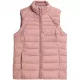Colete acolchoado 4F mulher rosa claro H4Z21 KUDP001 56S tamanho S