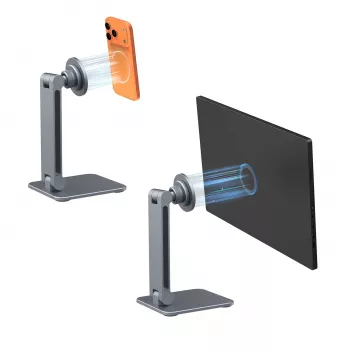 Suporte de mesa com íman 4smarts ErgoPro para smartphone e tablet - cinzento
