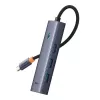 Hub 5-em-1 Baseus UltraJoy Series USB-C para HDMI 4K@30Hz + 3x USB 3.0 + 1x PD (Cinzento)