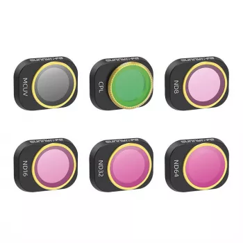 6 filtros de lente MCUV, CPL, ND8/16/32/64 Sunnylife para DJI Mini 4 Pro