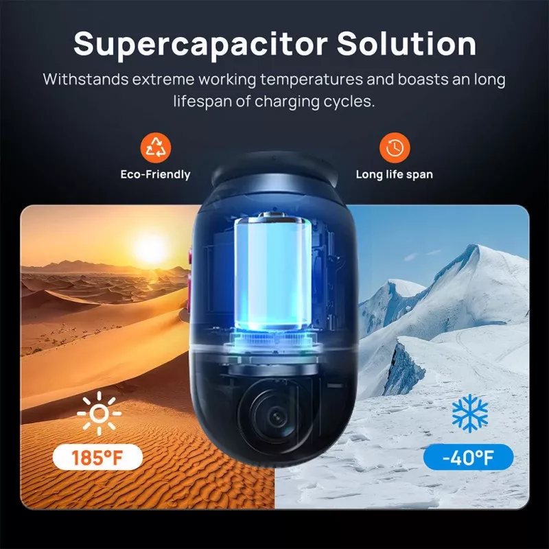 70mai Dash Cam 4K Omni X800 preto