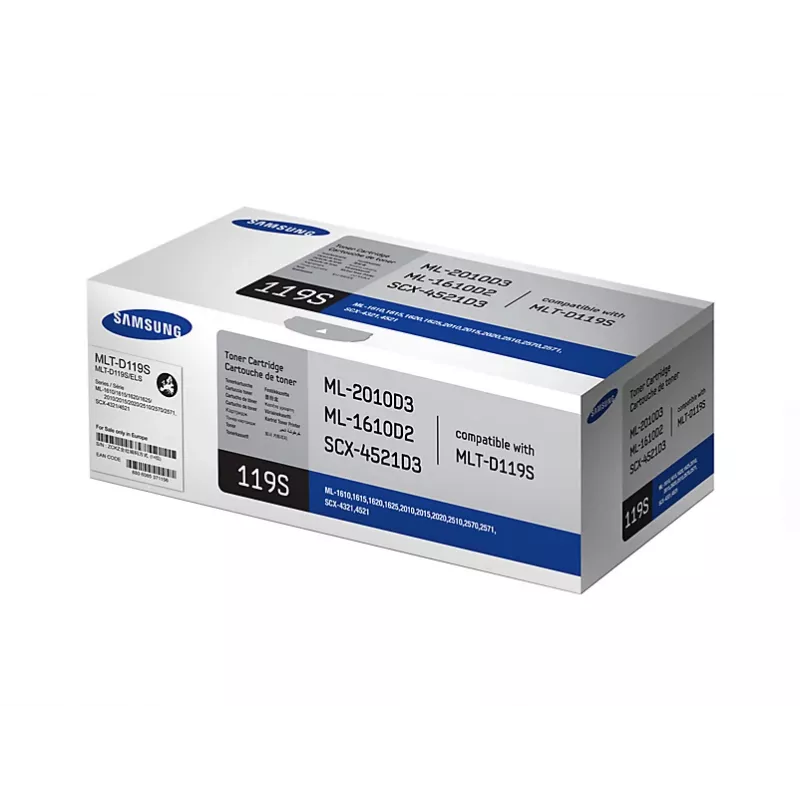 Samsung MLT-D119S Toner Original Preto, 3000 páginas, Preto, 1 unid.