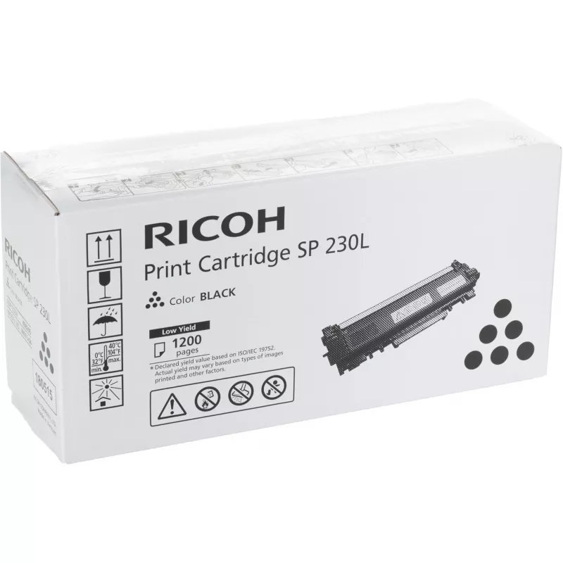 Ricoh 408295 SP 230L cartucho de toner, 1200 páginas, preto