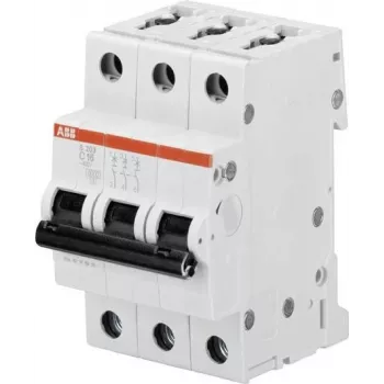 ABB 2CDS253001R0024 Disjuntor de Proteção de Linha Tripolar 2A Curva C 6kA