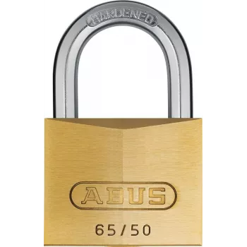 Cadeado ABUS 65/50 KD – corpo maciço em latão, arco em aço temperado, chave igual
