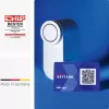 Acionador de fechadura de porta sem fios ABUS ABLO10000W – montagem à superfície para cilindro de perfil europeu, branco