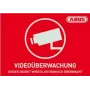 ABUS AU1421 Autocolante de alarme retangular vermelho/branco autoadesivo 74 x 52,5 mm