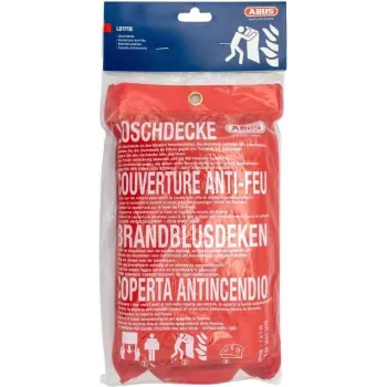 ABUS LD1118 Manta de Extinção 100 x 100 cm Fibra de Vidro Vermelho DIN EN 1869:2001 86672