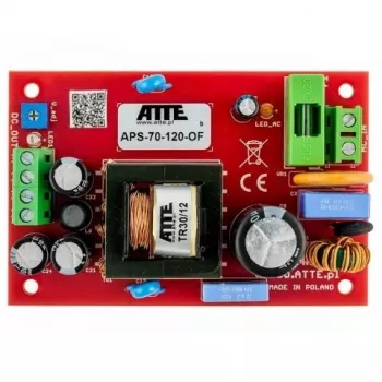 Transformador AC SMPS 12V 6A 72W ATTE APS-70-120-OF