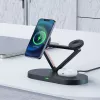 Carregador sem fios Qi de 15W ACEFAST para iPhone com MagSafe, suporte magnético para Apple Watch e Apple AirPods preto