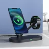 Carregador sem fios Qi de 15W ACEFAST para iPhone com MagSafe, suporte magnético para Apple Watch e Apple AirPods preto