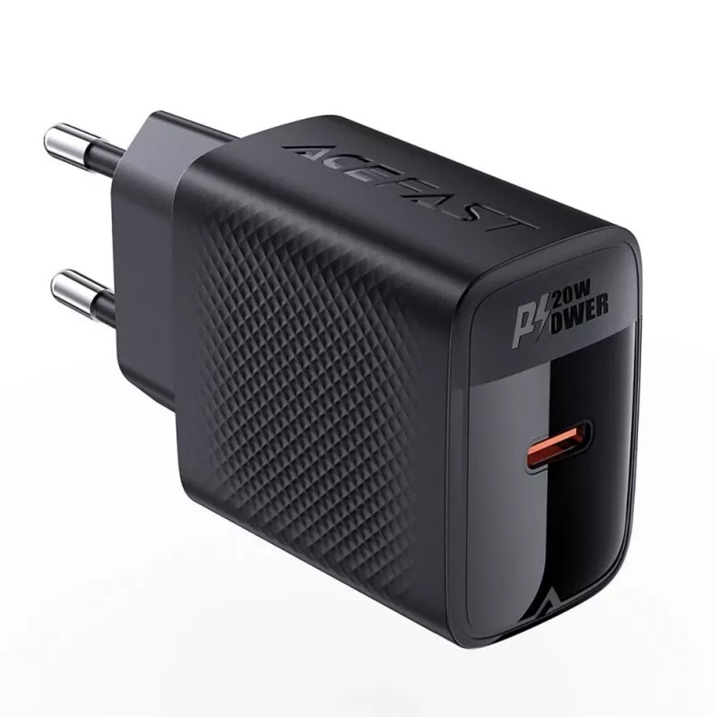 Carregador de parede ACEFAST A82 GaN USB-C PD 20W - preto