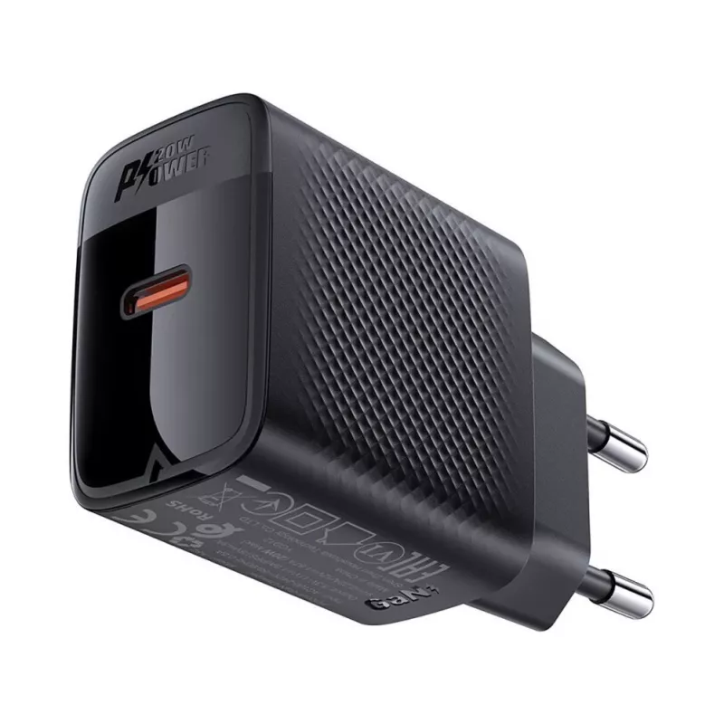 Carregador de parede ACEFAST A82 GaN USB-C PD 20W - preto