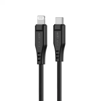 Cabo Acefast Apple Lightning para USB-C 1,2m 30W 3A certificado MFI de carregamento rápido e sincronização de dados preto