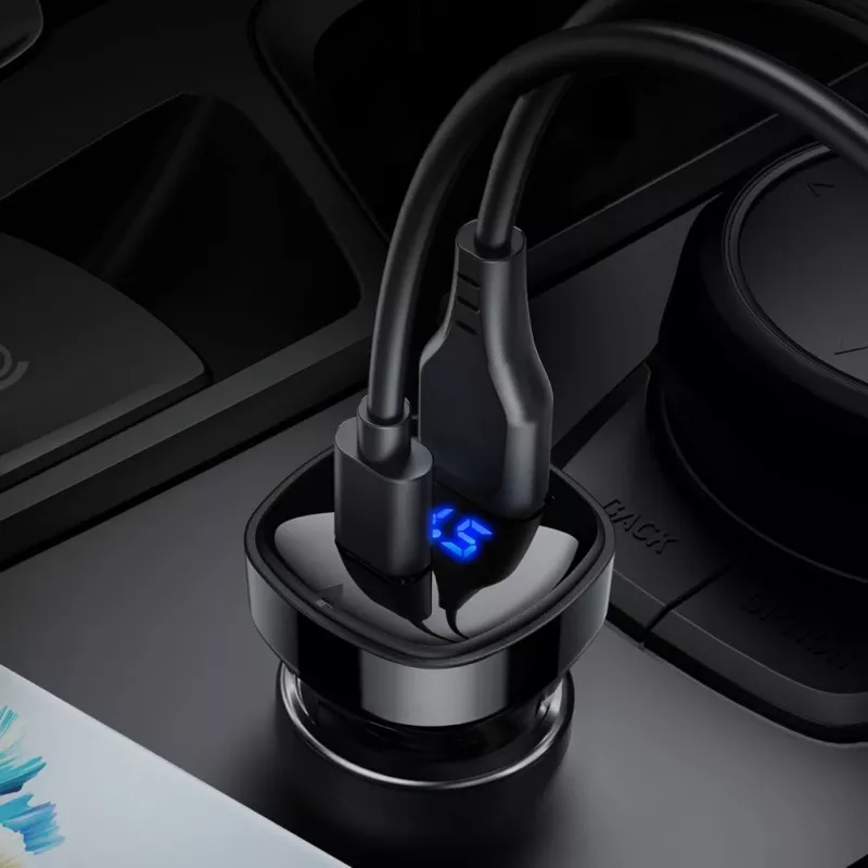 ACEFAST carregador de automóvel 66W USB Type-C / USB, PPS, Power Delivery, Quick Charge 4.0, AFC, FCP preto (B4 black)