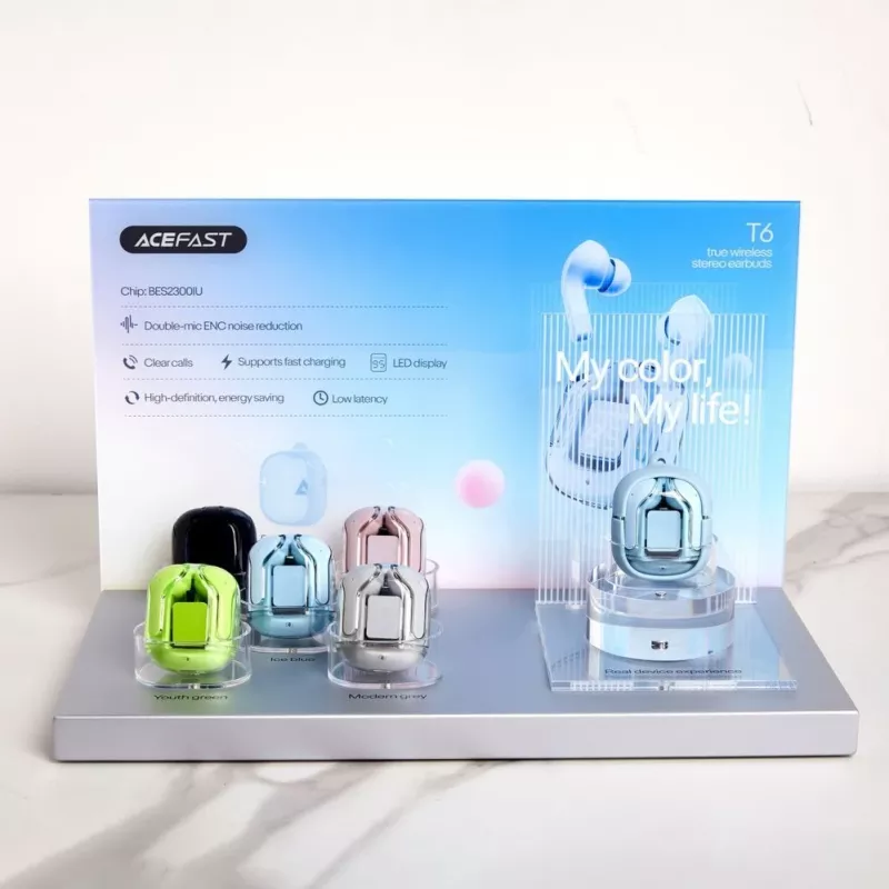 Auscultadores in-ear sem fios TWS Bluetooth ACEFAST T6 - azul-claro