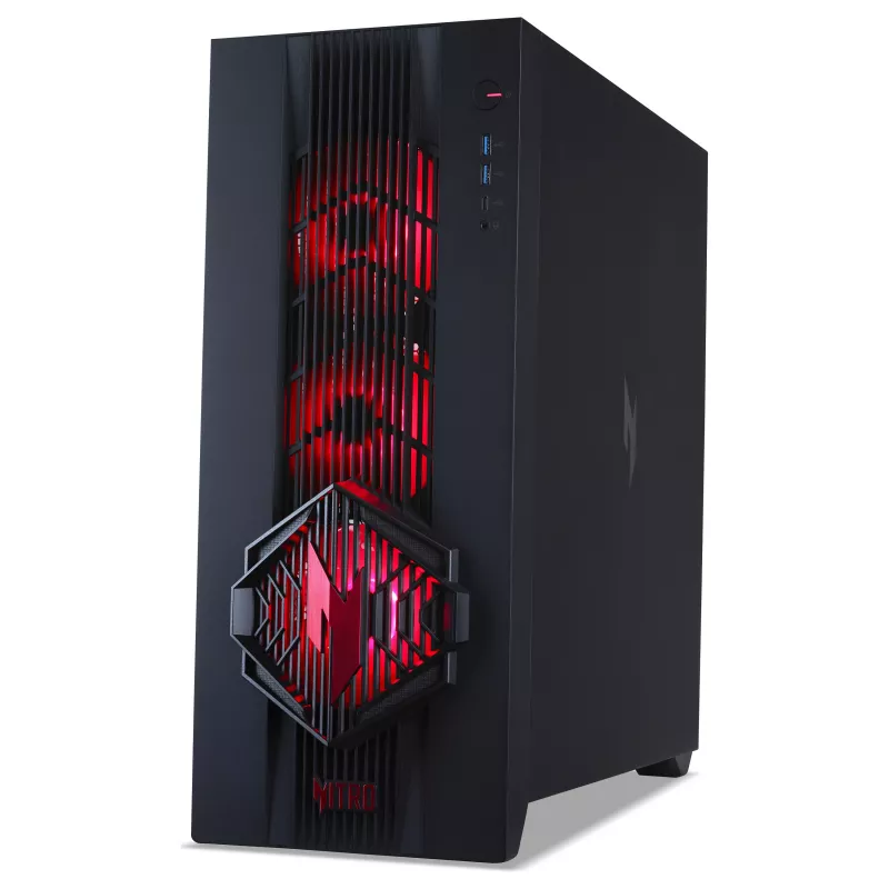 Acer Nitro 70 N70X3D-100 PC Desktop Gaming, AMD Ryzen 7 9800X3D, 32GB DDR5, 2TB NVMe SSD, NVIDIA GeForce RTX 5080, Windows 11 Home, Preto