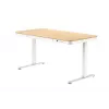 Secretária com regulação elétrica de altura ACJ ACTIVEJET 120x60 ET119S branco/carvalho