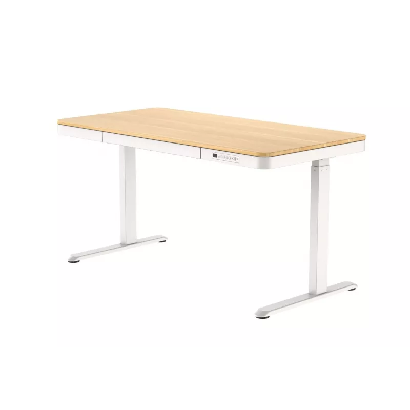 Secretária com regulação elétrica de altura ACJ ACTIVEJET 120x60 ET119S branco/carvalho