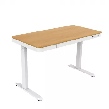 Secretária com regulação elétrica de altura ACJ ACTIVEJET 120x60 ET119S branco/carvalho