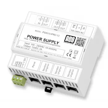 Fonte de alimentação de vídeo ACO PS45-15-PRO-13 DIN 15V, 3A