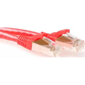 ACT Cabo de rede Cat6a S/FTP PiMF vermelho de 1,50m IB5051