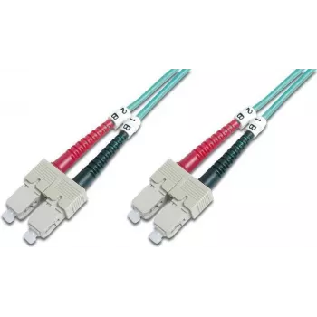 ACT 30m LSZH Multimodo 50/125 OM4 Cabo de patch de fibra ótica duplex SC-SC, Aqua RL3730