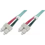 ACT 30m LSZH Multimodo 50/125 OM4 Cabo de patch de fibra ótica duplex SC-SC, Aqua RL3730