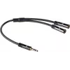 ACT AC3620 Cabo divisor de áudio 0,15 m ficha de 3,5 mm para 2x conector fêmea preto