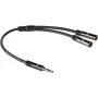 ACT AC3620 Cabo divisor de áudio 0,15 m ficha de 3,5 mm para 2x conector fêmea preto