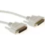 ACT AK4066 Cabo série RS-232 straight-through 10 m, ficha DB25 para conector fêmea DB25, moldado, duplamente blindado