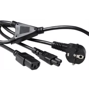 Cabo de alimentação ACT AK5166 adaptador em Y Schuko para C13 + C5 1,8 m preto