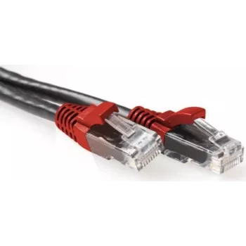 ACT Cabo de rede Crossover U/UTP CAT6A preto de 1m com fichas RJ45 (IB6201)