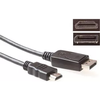 Cabo de conversão ACT DisplayPort para HDMI 1m 4K@30Hz conectores banhados a ouro AK3988