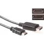 Cabo de conversão ACT DisplayPort para HDMI 1m 4K@30Hz conectores banhados a ouro AK3988