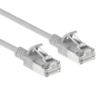 ACT Cinzento 2,5m LSZH S/FTP CAT6A Cabo de patch slimline snagless (DB7053)