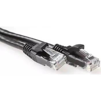 Cabo de rede Cat6a U/UTP ACT IB2952 0,25 m, preto