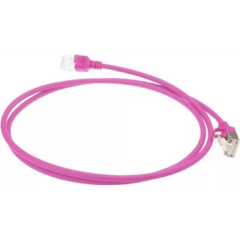 ACT Rosa 5m LSZH U/FTP CAT6A Datacenter Cabo patch Slimline Snagless com fichas RJ45 (DC7405)