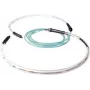 Cabo de fibra ótica patch ACT RL2402 20m LC para LC duplex multimodo OM2, LSZH, aqua